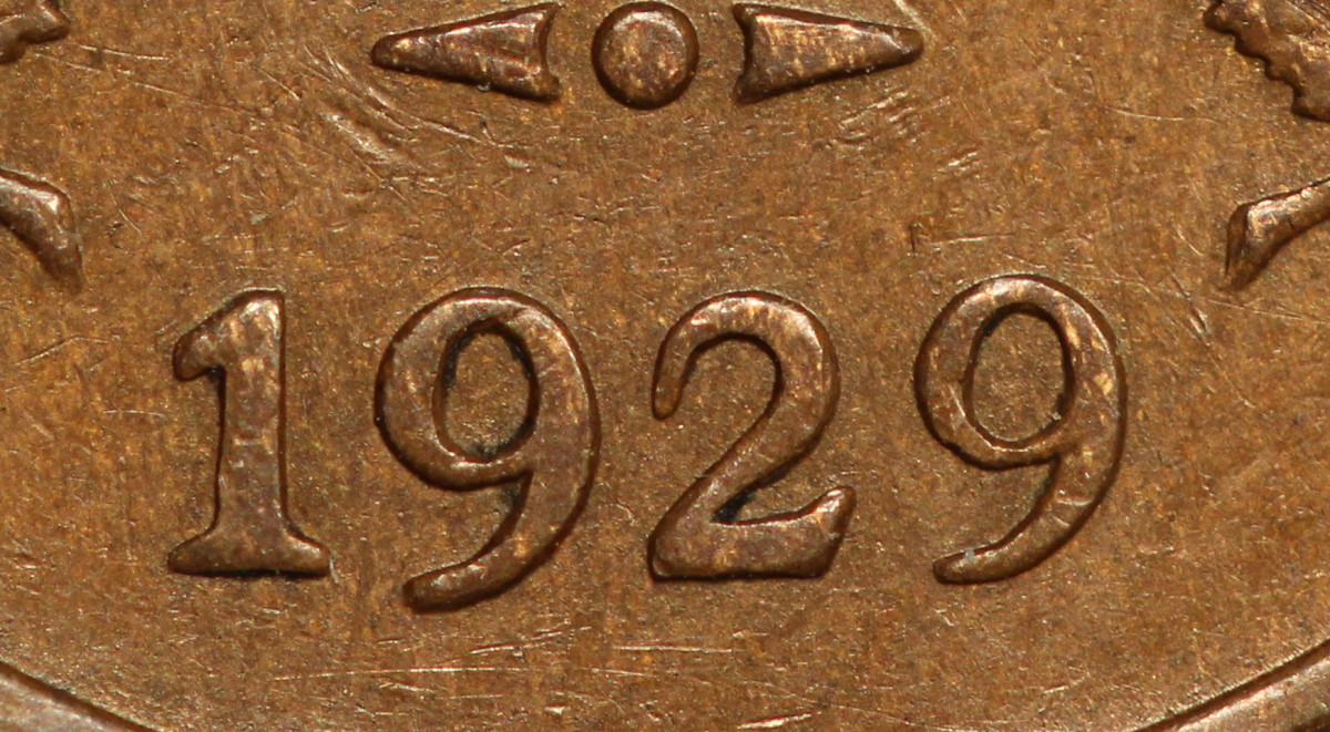 1929-Canada-Cent,-HI-Or-Lo-