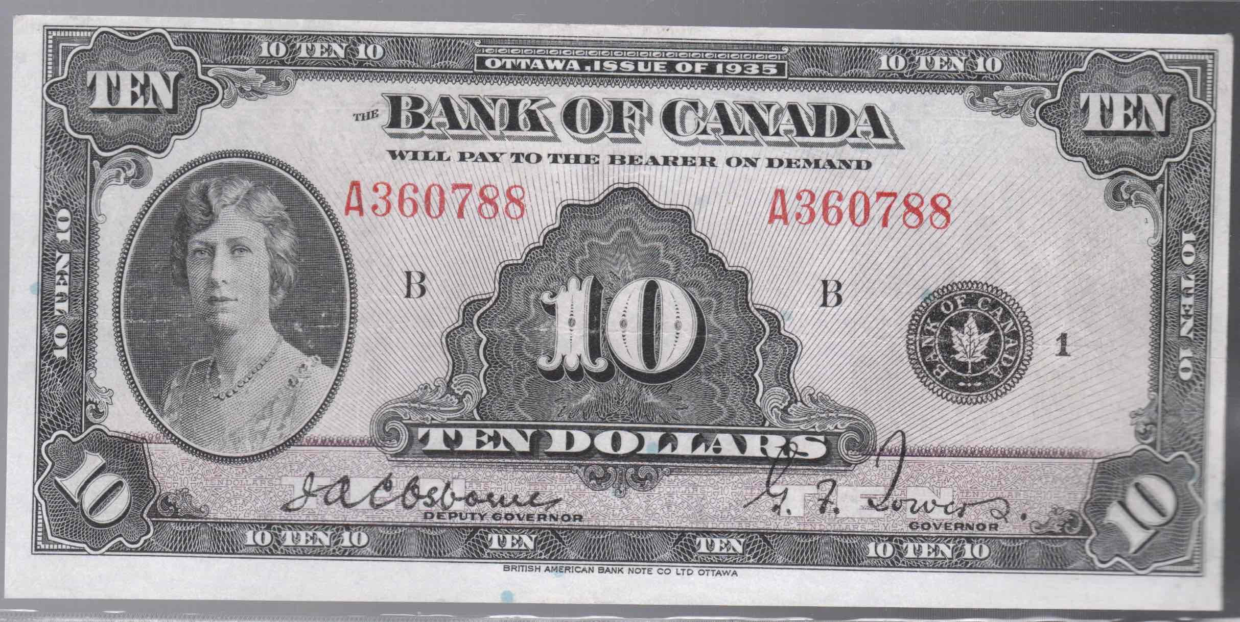 1935-Bank-Of-Canada-English-$10-Banknote-Bc-7