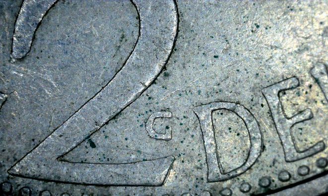 1964-West-German-2-Mark-Coin-With-Doubling