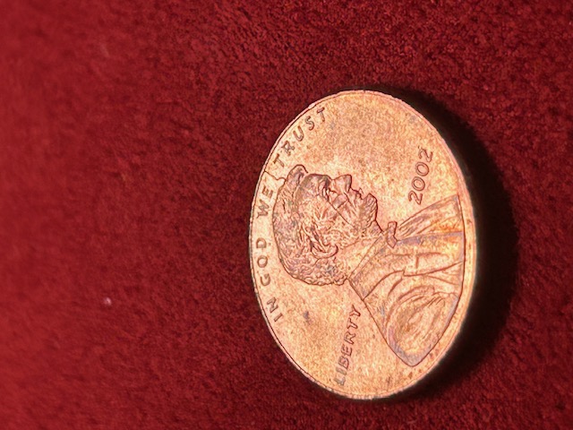 2002-P-Lincoln-Penny--Spikehead-And-Strikethrough/Die-Gouge-On-Face/Double-Eyelid?