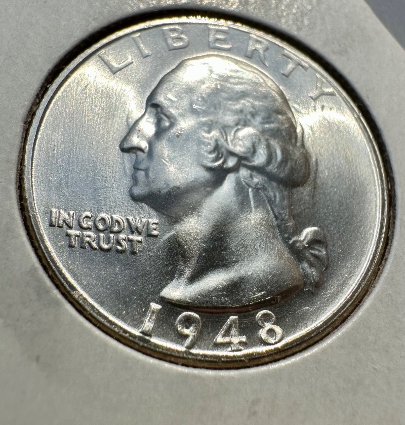 1948-S-Washington-Quarter-With-Clashed-Dies