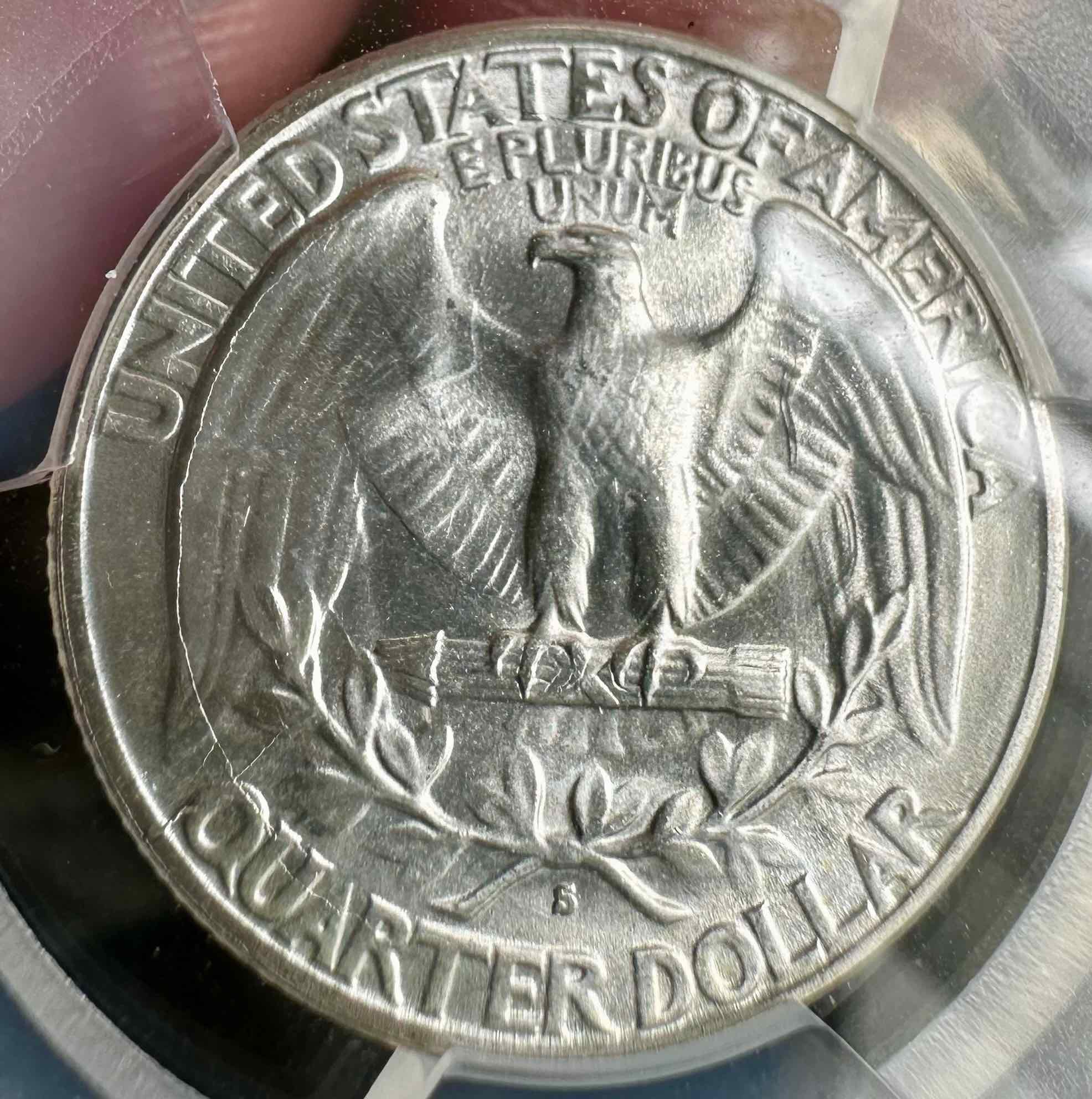 1940-S-Washington-Quarter-With-Clashed-Dies-And-Die-Cracks