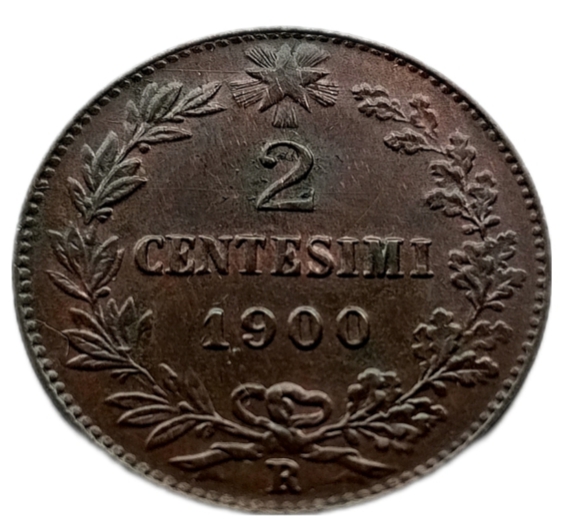 Misspelled-King's-Name-On-DDO-1900-Italy-2-Centesimos-Variety