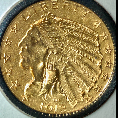1913-$5.00-Gold-Indian