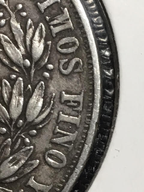 Peru-Silver-Sol-Of-The-Year-1864:-Scarce-&-Interesting-'Derteano'-Variety