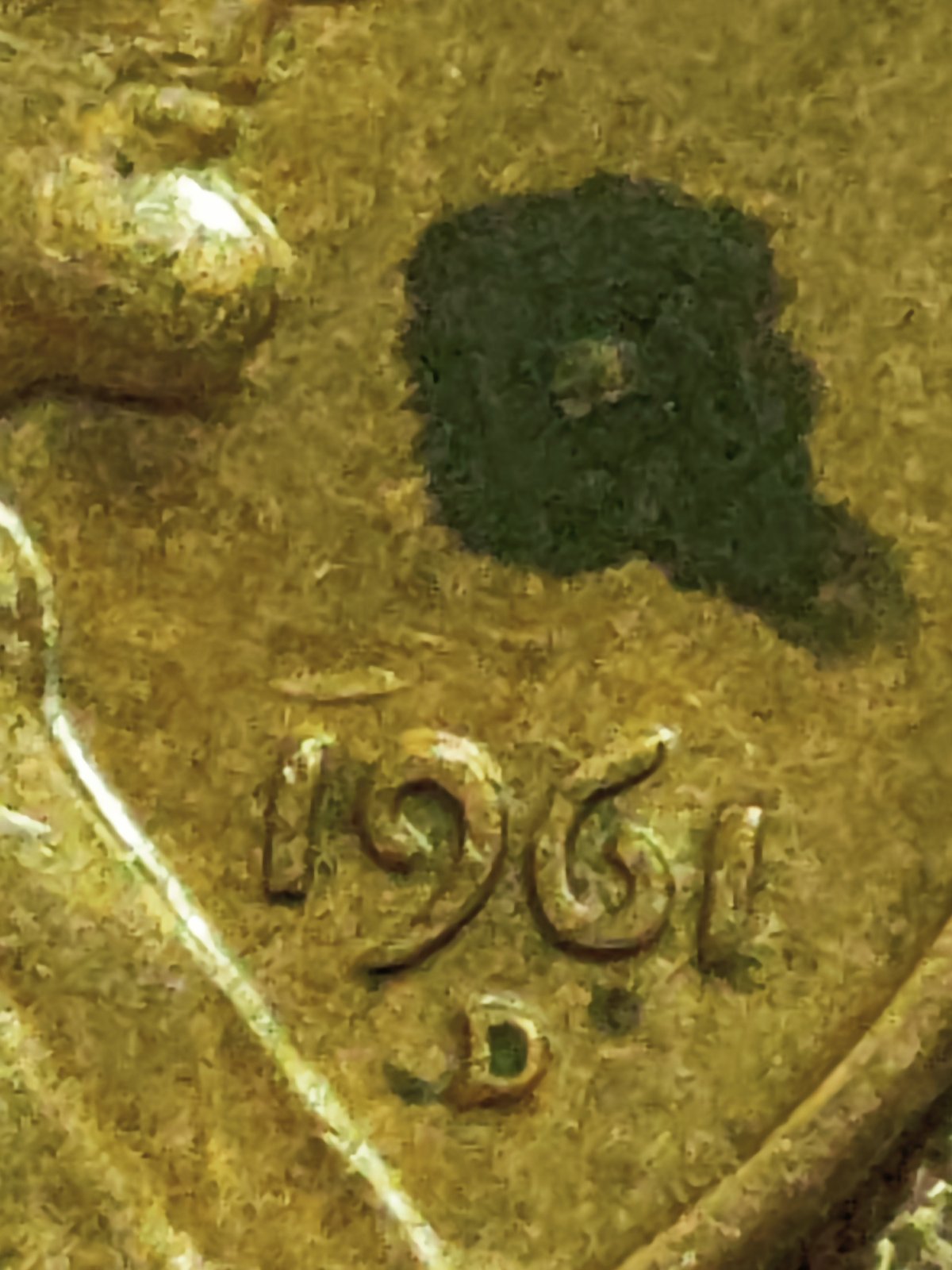 1961-D-Penny-Unusual-Marking