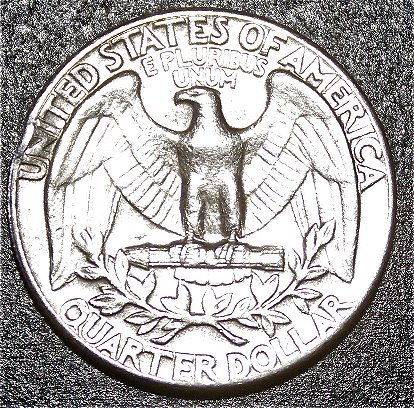 1973-Philadelphia/No-Mint-Mark-Quarter-With-Bow-Tie-Clips