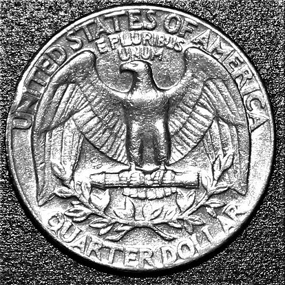1973-Philadelphia/No-Mint-Mark-Quarter-With-Bow-Tie-Clips