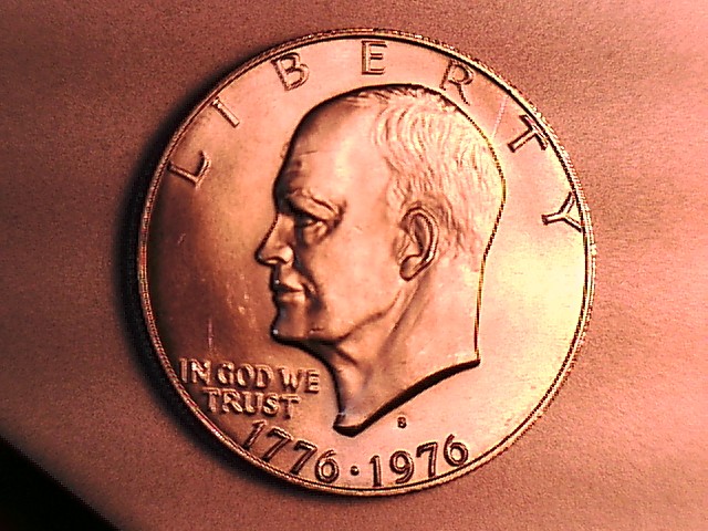 1976-S-40%-Silver-Eisenhower-BU-W/-90-Degree-Clockwise-Rotated-Reverse-Die