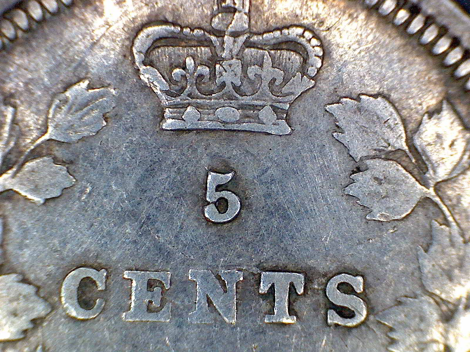Another-1858-5-Cent-Variety.-Large-Denomination