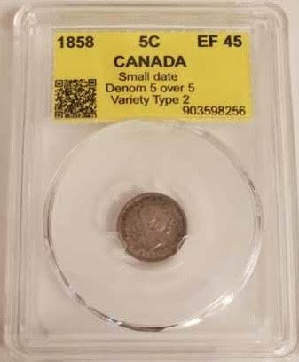 Another-1858-5-Cent-Variety.-Large-Denomination