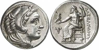  Alexander the Great Coins Lifetime strike, notice how the legs of Zeus are spread apart