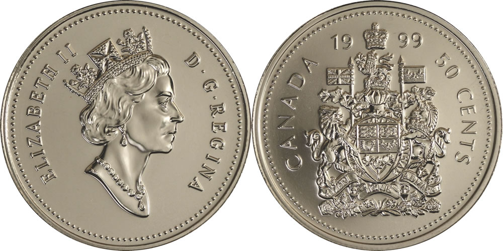 1999 Elizabeth II Fifty Cents - Half Dollar 1999 Elizabeth II Fifty Cents - Half Dollar