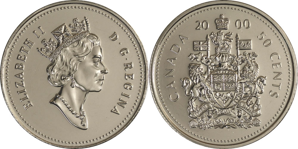 2000 Elizabeth II Fifty Cents - Half Dollar 2000 Elizabeth II Fifty Cents - Half Dollar