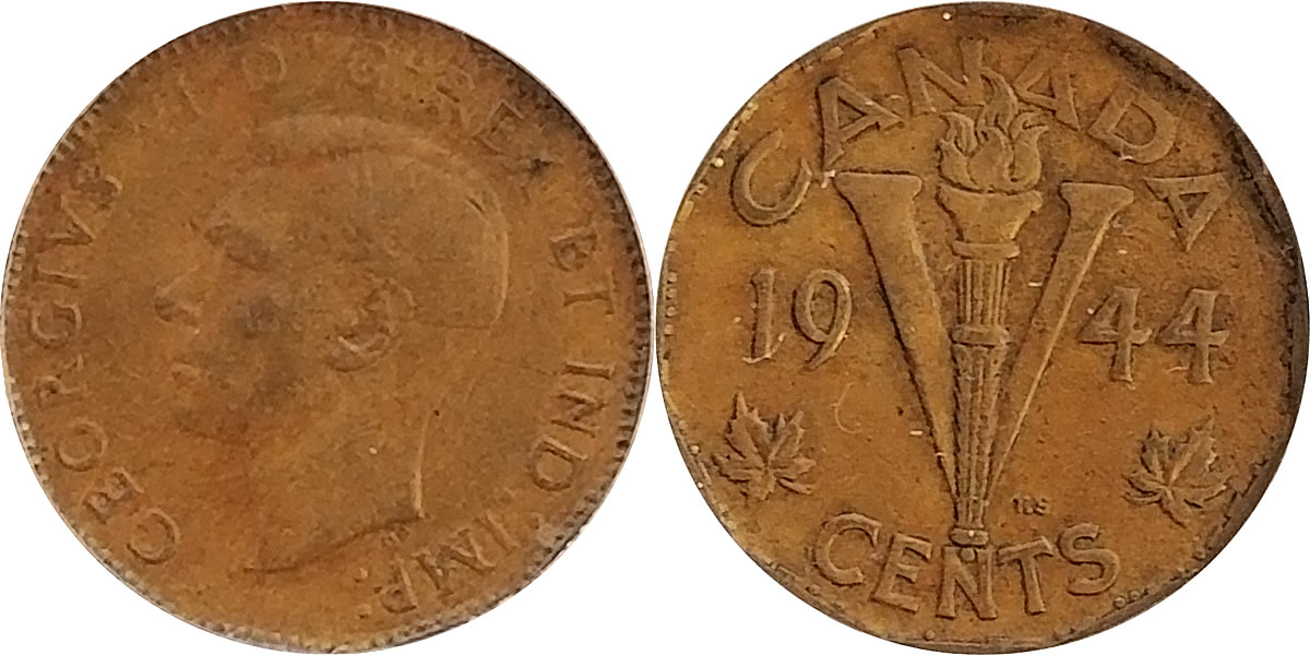 1944 George VI Five Cent - Nickel 1944 George VI Five Cent - Nickel