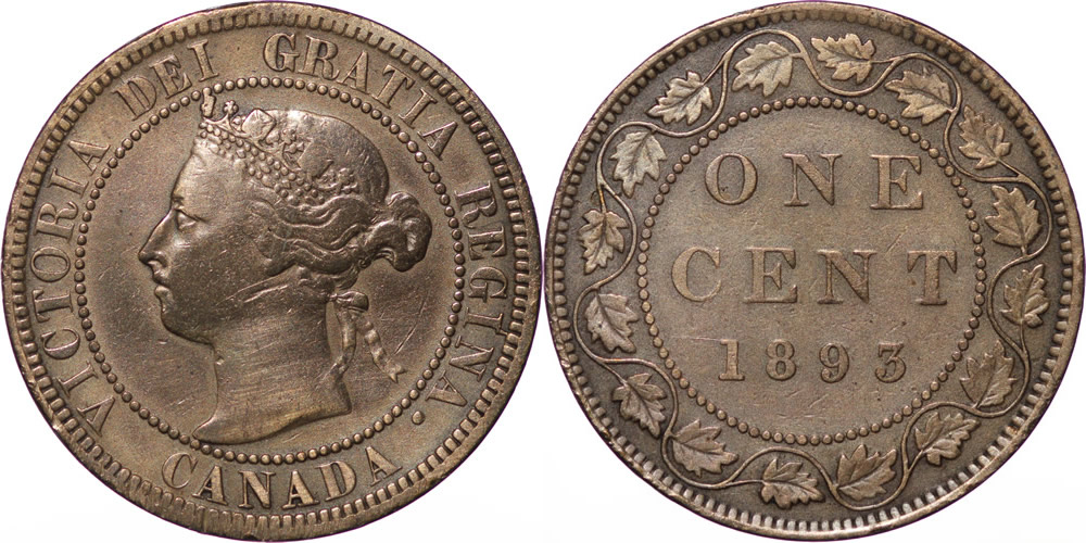 1893 Victoria Large Cent 1893 Victoria Large Cent