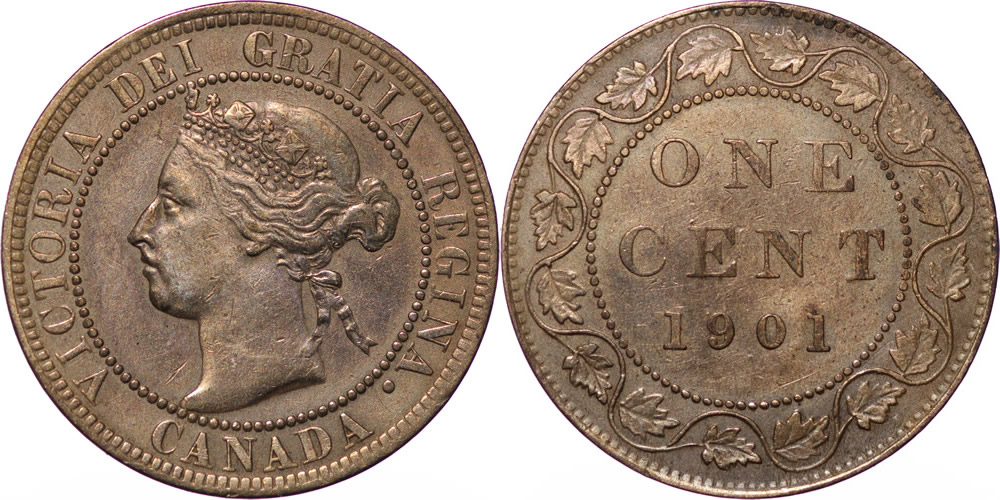 1901 Victoria Large Cent 