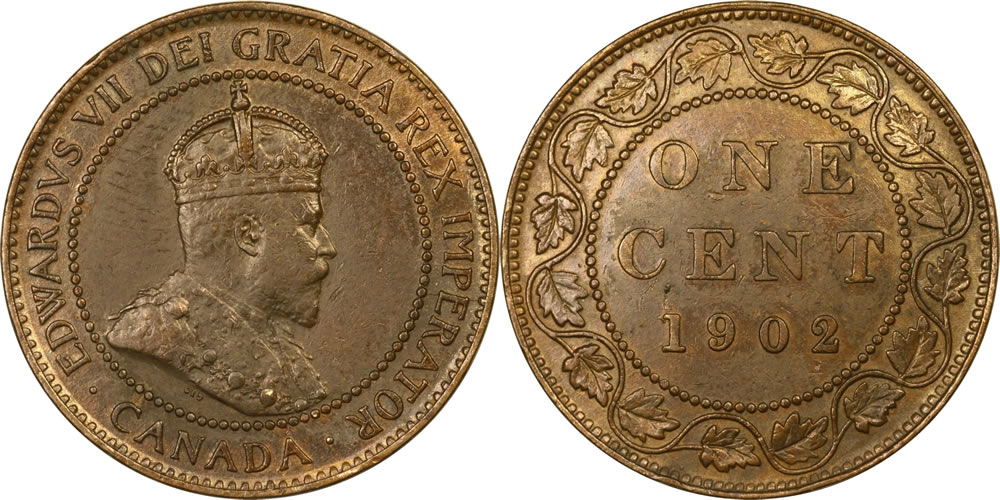 1902 Edward VII Large Cent 1902 Edward VII Large Cent