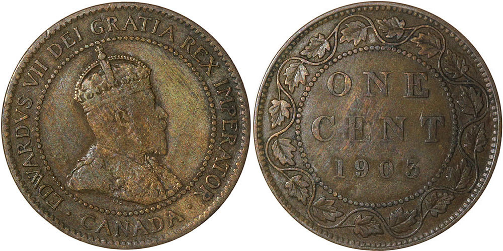1903 Edward VII Large Cent 