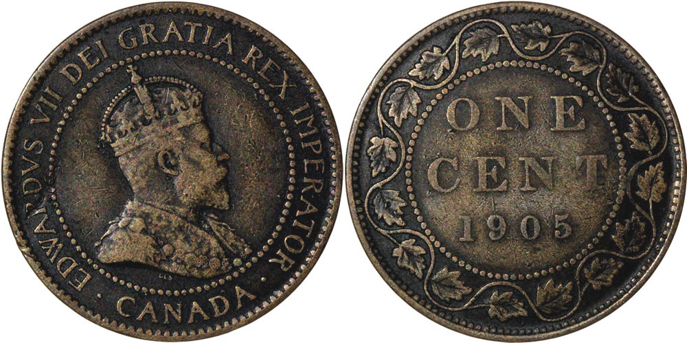 1905 Edward VII Large Cent 