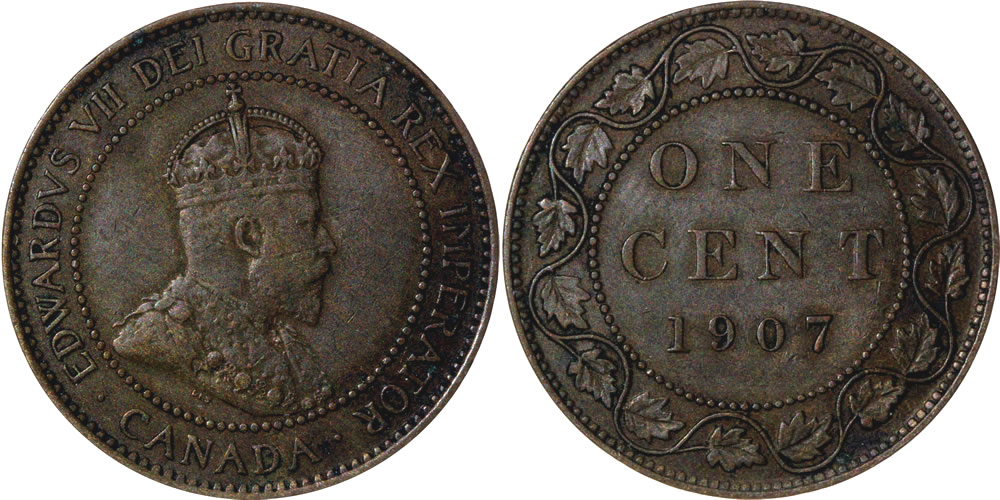 1907 Edward VII Large Cent 1907 Edward VII Large Cent