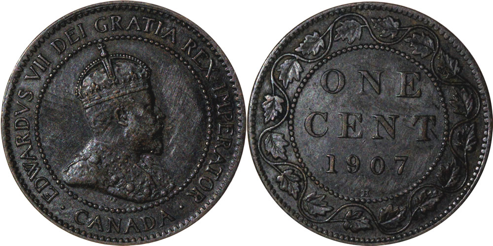 1907 H Edward VII Large Cent 