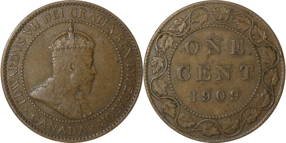 1909 Edward VII Large Cent 1909 Edward VII Large Cent