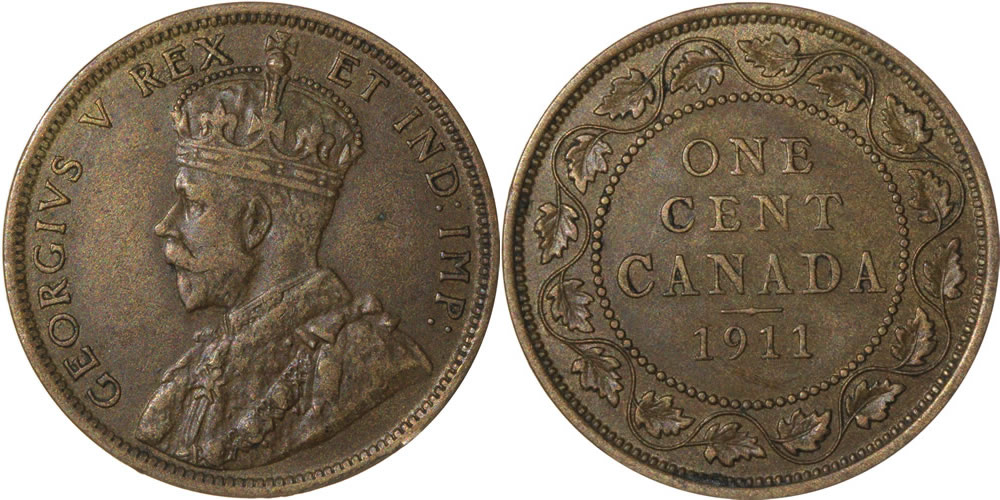 1911 George V Large Cent 1911 George V Large Cent