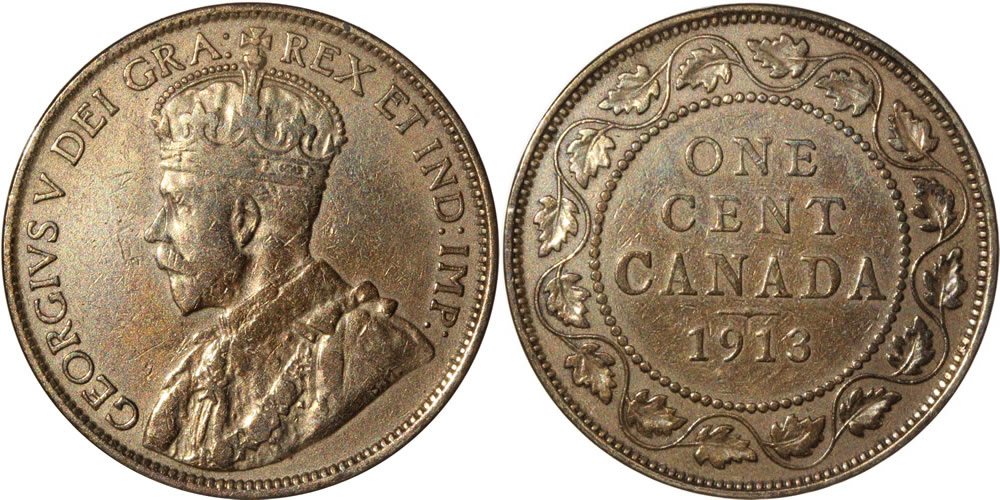 1913 George V Large Cent 1913 George V Large Cent