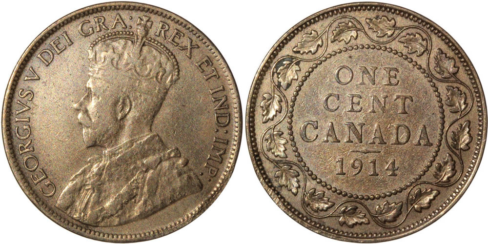 1914 George V Large Cent 1914 George V Large Cent