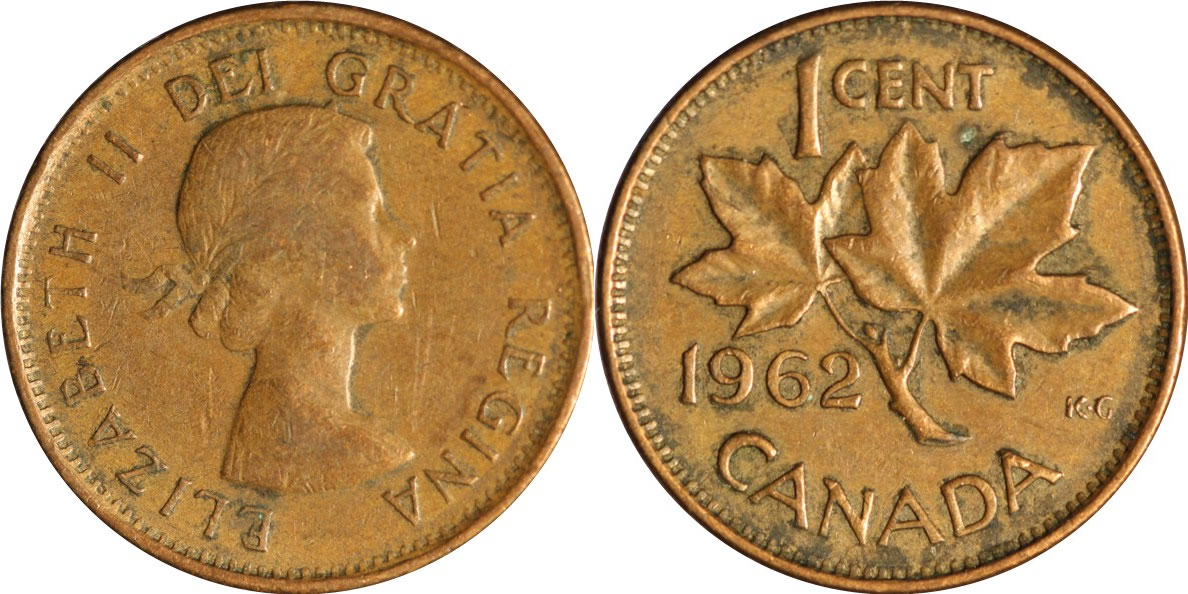 1962 Elizabeth II Small Cent 1962 Elizabeth II Small Cent