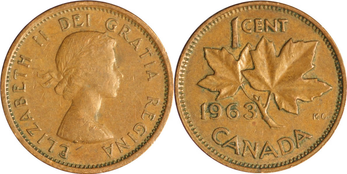 1963 Elizabeth II Small Cent 