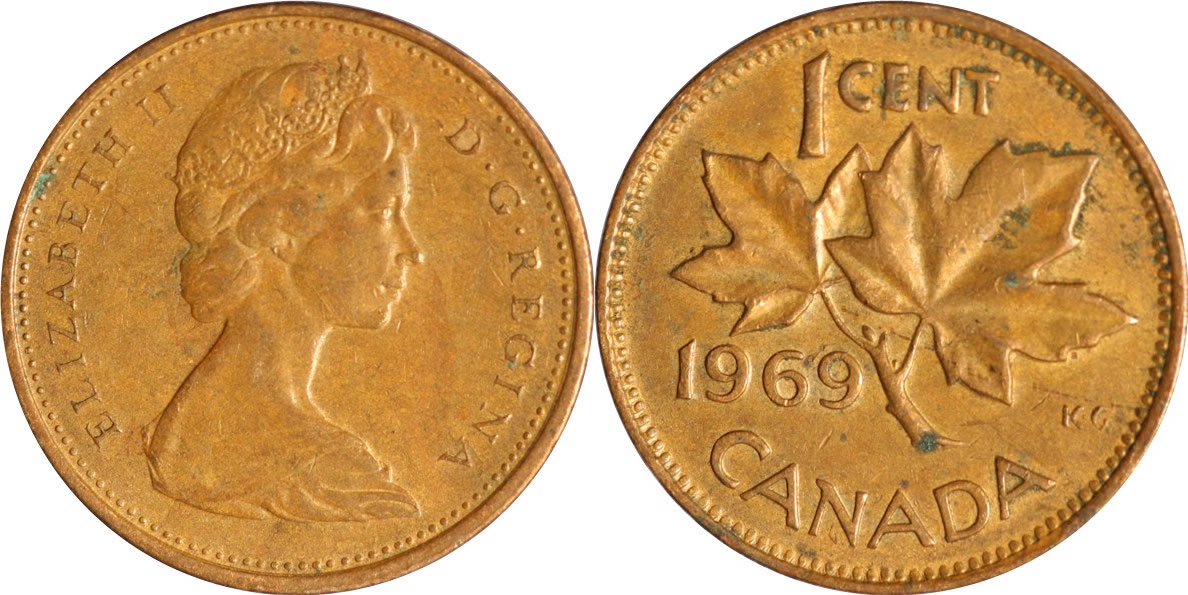 1969 Elizabeth II Small Cent 1969 Elizabeth II Small Cent