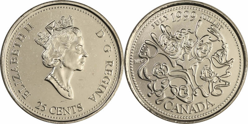 1999 A Nation of People (July) Elizabeth II Twenty Five Cent - Quarter 1999 A Nation of People (July) Elizabeth II Twenty Five Cent - Quarter