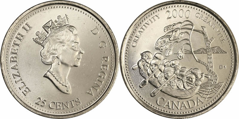 2000 Creativity (October) Elizabeth II Twenty Five Cent - Quarter 2000 Creativity (October) Elizabeth II Twenty Five Cent - Quarter