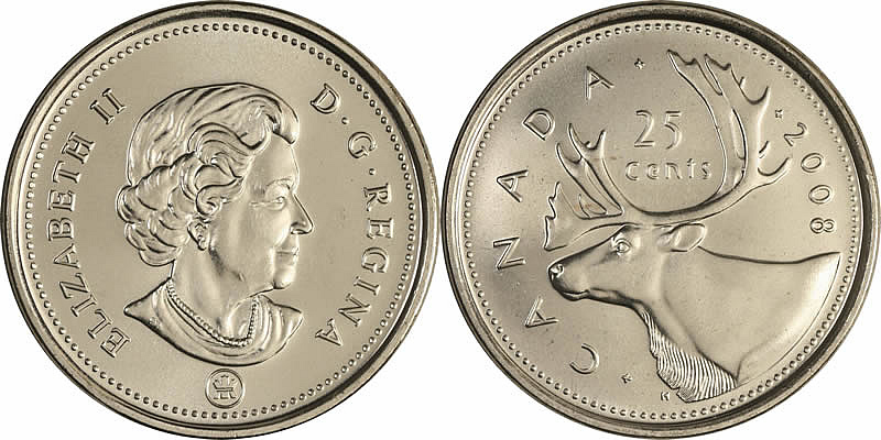 2008 Elizabeth II Twenty Five Cent - Quarter 2008 Elizabeth II Twenty Five Cent - Quarter