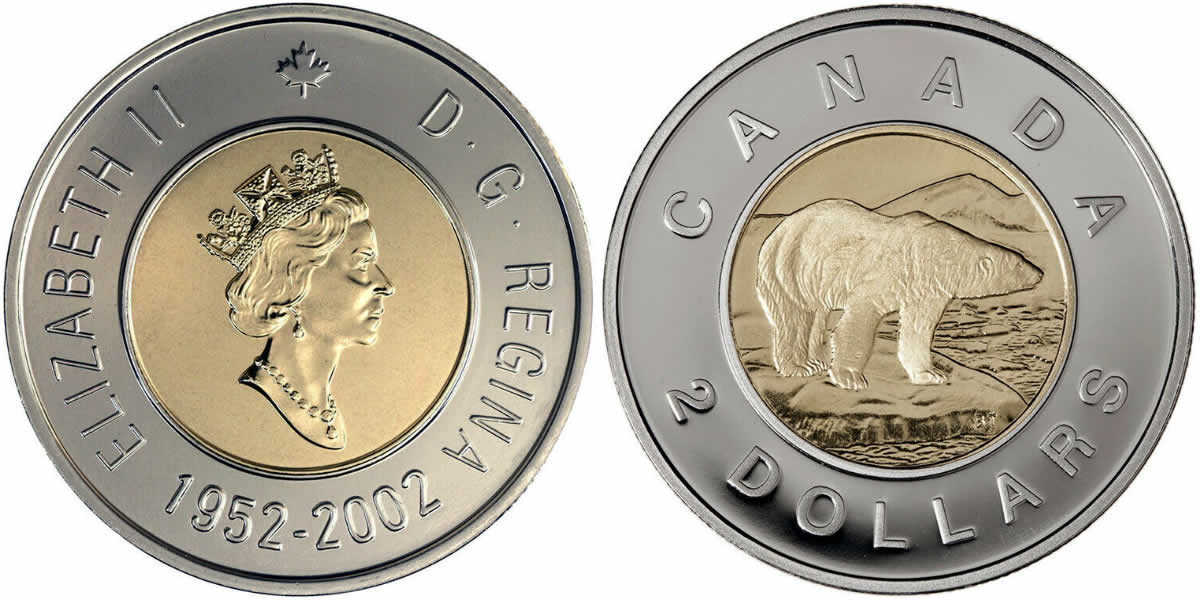 1952 - 2002 Elizabeth II Two Dollar 