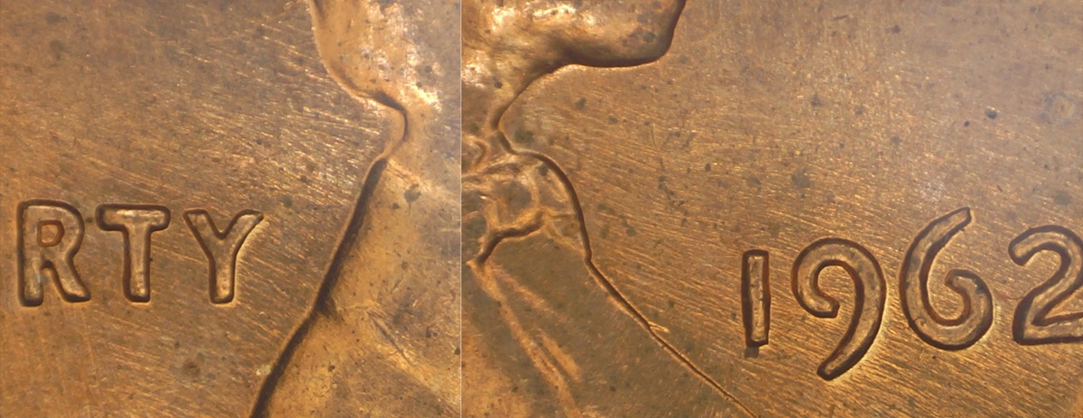 1962-Lincoln-Memorial-Penny.-Die-Scratches-?