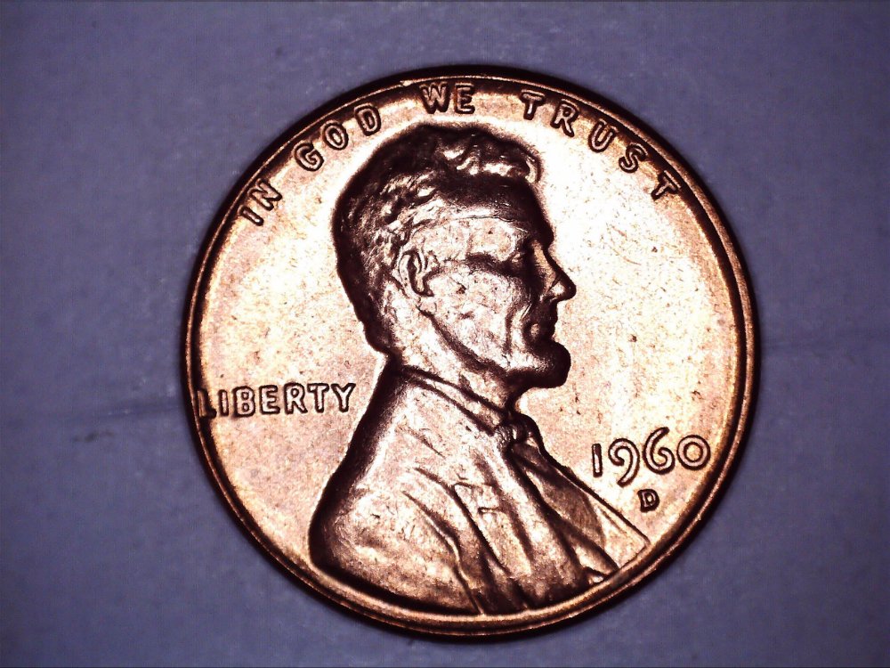 1960-D-RD-Lrg,-Date-Penny-With-D.cr.o-&-Greased-Memorial