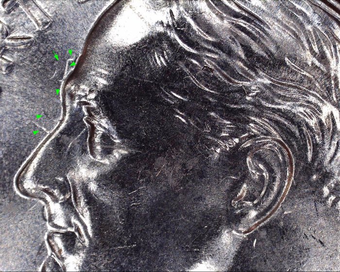 2019-P-Ros.-Dime-Strike-Through-*-Possible-D/D-On-Quarters-&-1973-D-Penny