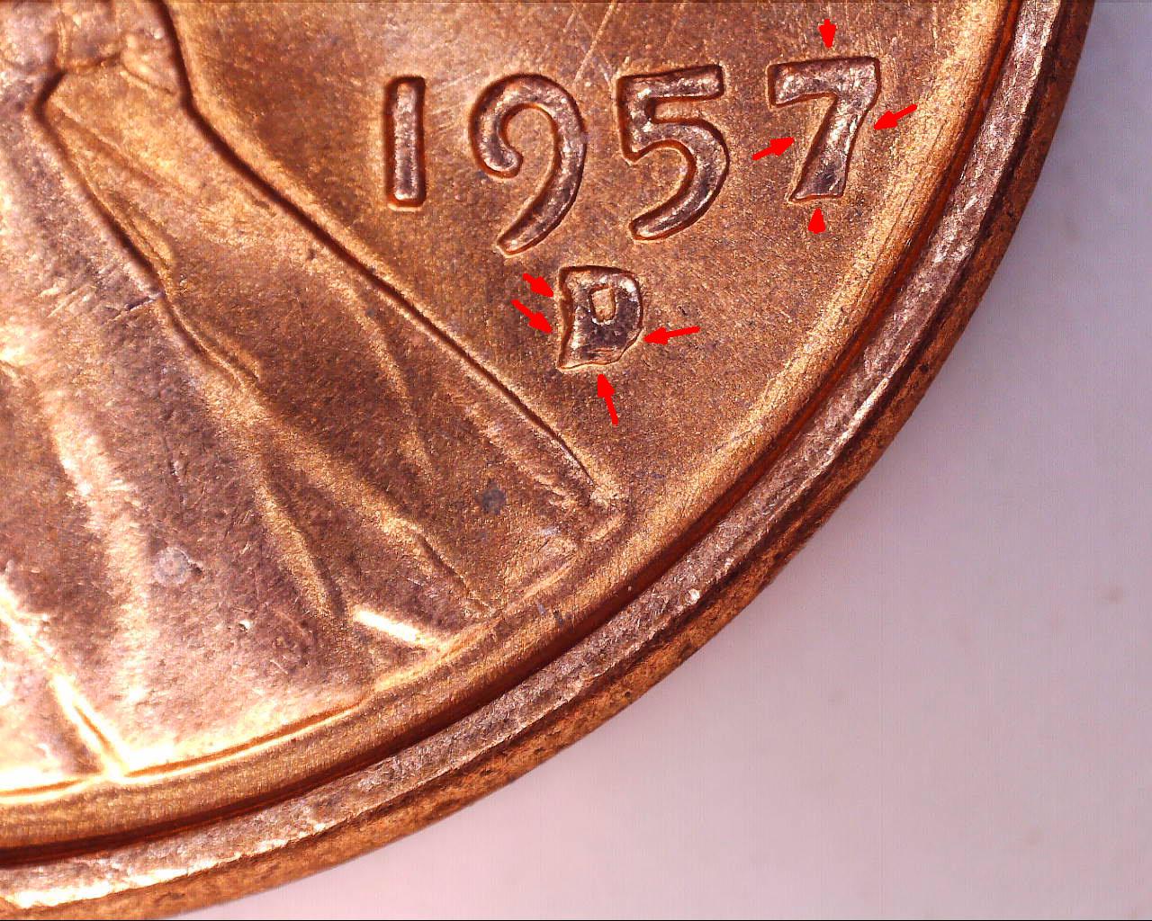 1957-D---Lincoln-Penny-Of-5-Different-Varieties