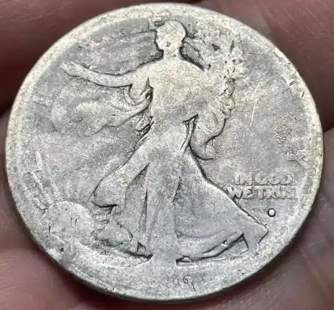 For-Grading,1916-S-Walling-Liberty-Half-Dollar-In-Bad-Condition,-Have-Fun.