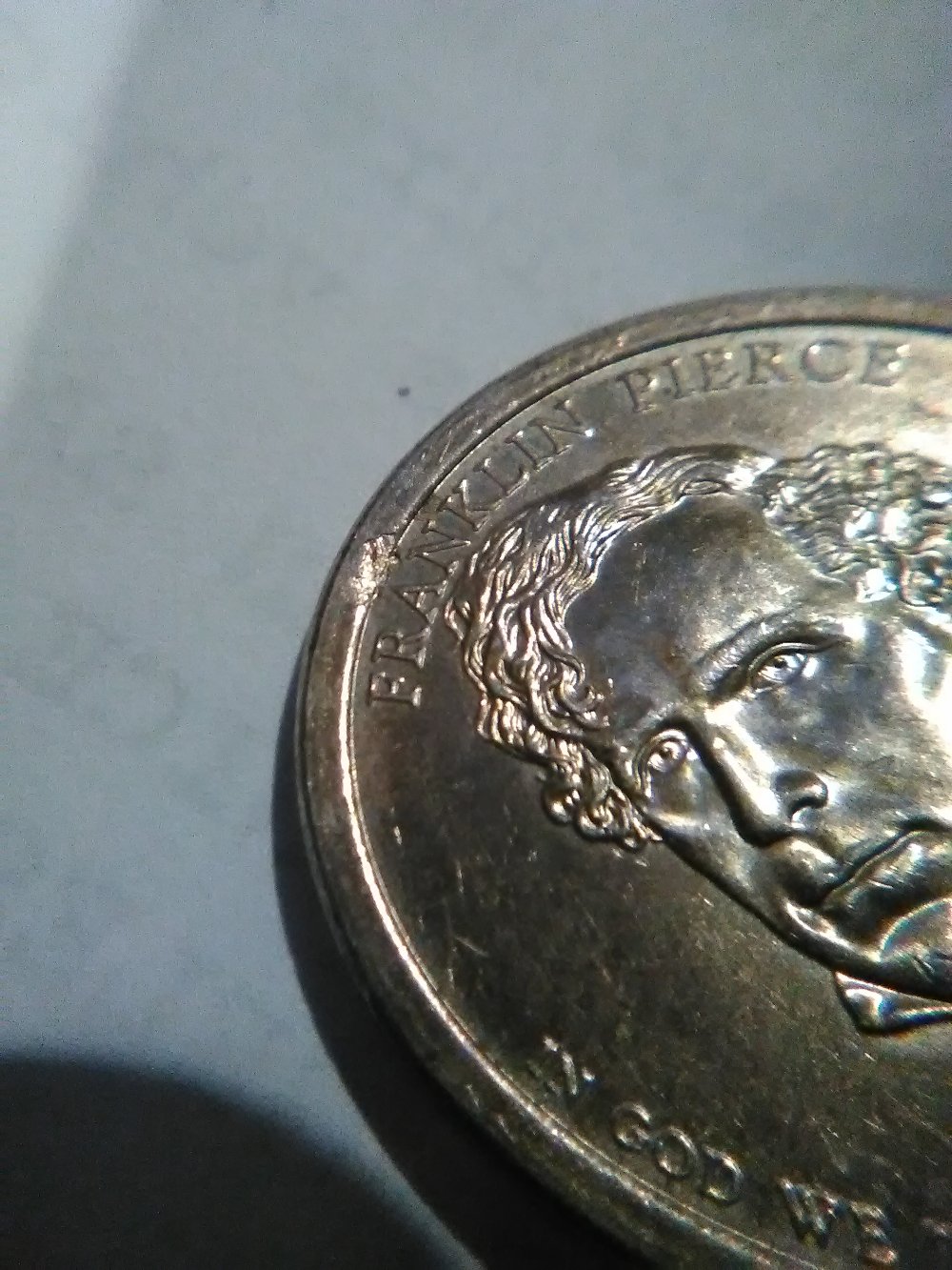 2010--D-Franklin-Pierce-Dollar-Coin-With-Struck-Through-Error?