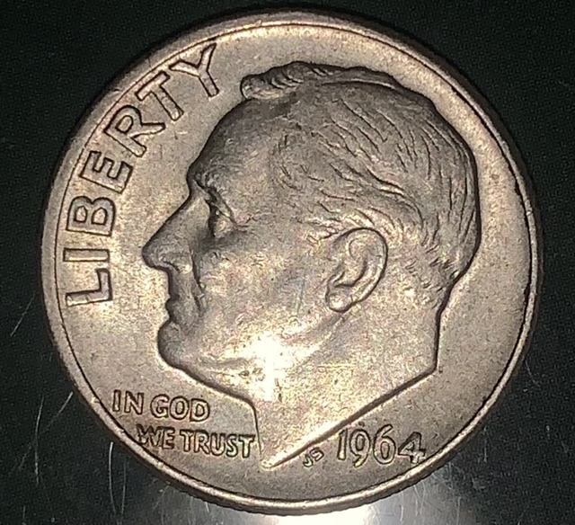 1964-D-Roosevelt-Dime-For-Opinions-And-Grading.