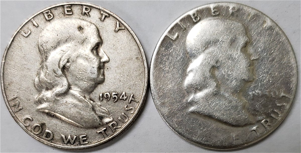 1950-Franklin-Half-Dollar-Grease-Filled-Or-Capped-Die?