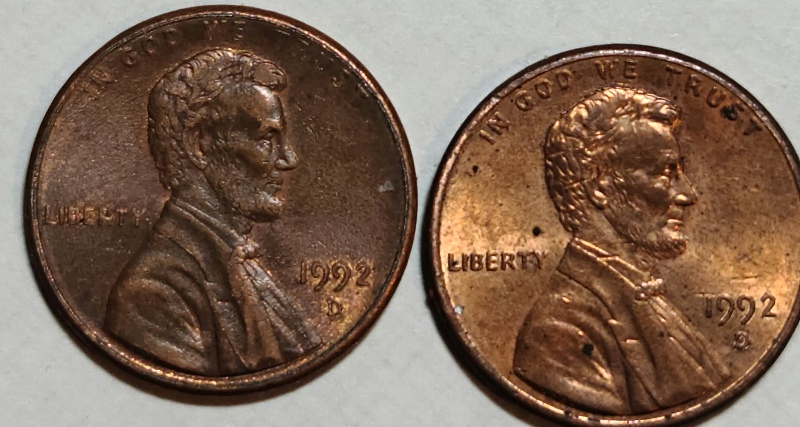 Two-1992-D-Pennies-Possible-Clams?
