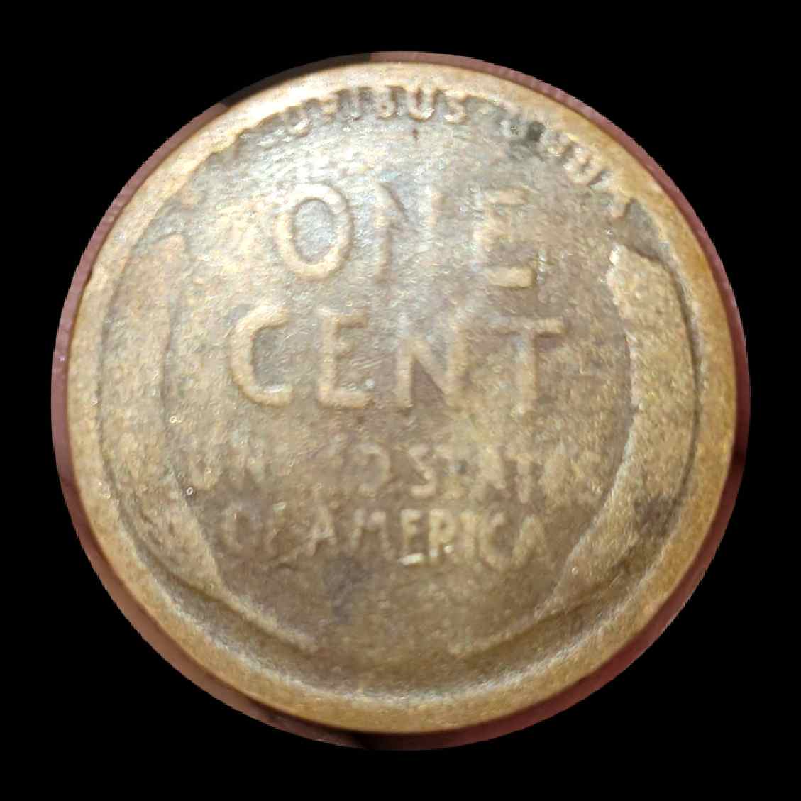 1919-S-Penny-With-Strange-Gel-Like-Lamination-Feeling-.-Almost-As-If-Encased--In-A-Finish.
