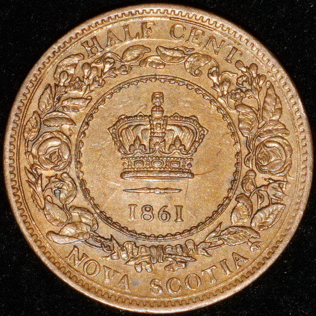 1861-Nova-Scotia-1/2-Cent,-Need-Some-Grading-Help-Please.