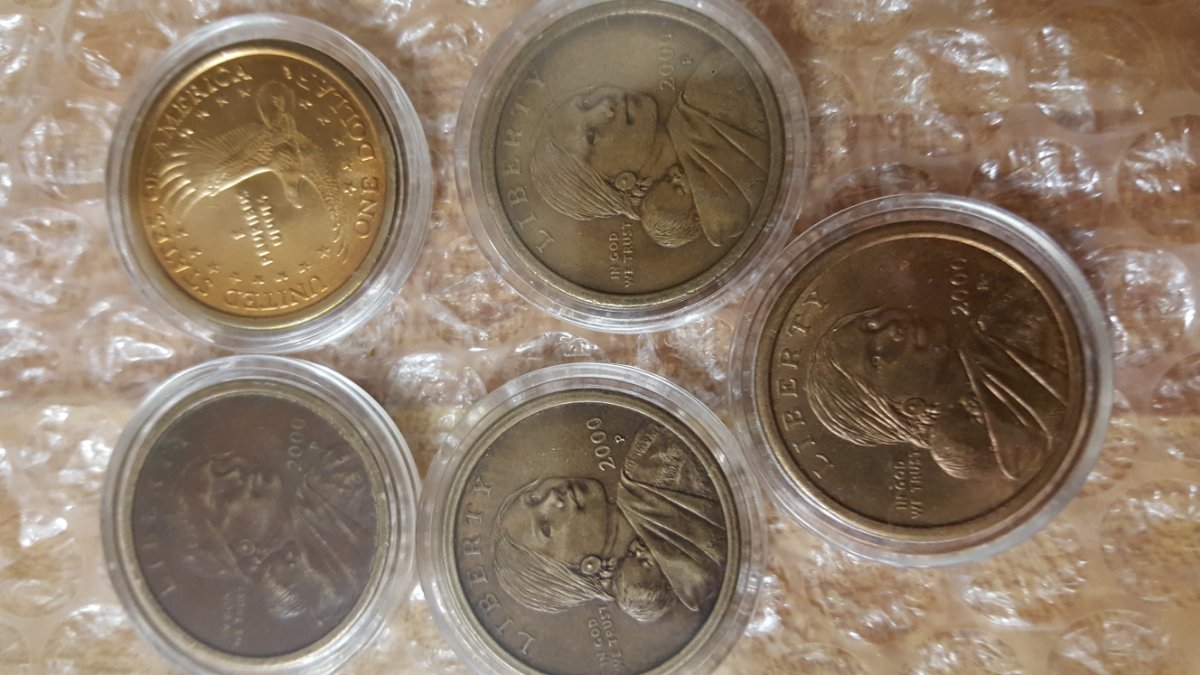 Brown-2000-P-Saca-1$-Coin.-Experimental-Rinse-Or-?