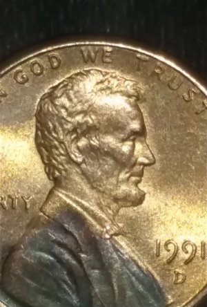 1991-D-Lincoln-Penny...tone-&-Error-Both-Sides-Of-Coin.help!